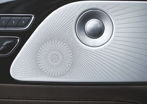Two speakers of the available audio system are shown in a 2024 Lincoln Aviator® SUV | Ed Morse Lincoln in Muscatine IA