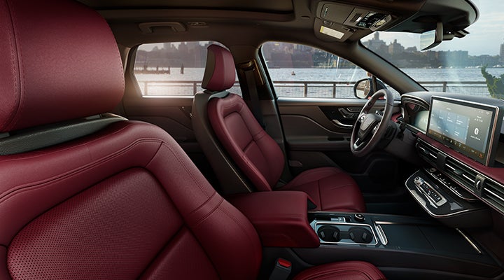 The available Perfect Position front seats in the 2024 Lincoln Corsair® SUV are shown. | Ed Morse Lincoln in Muscatine IA