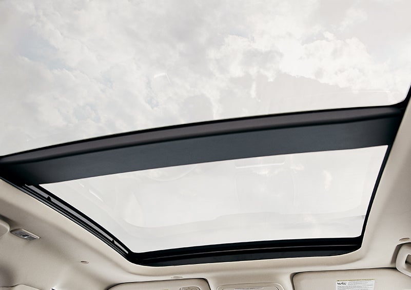 The available panoramic Vista Roof® is shown from inside a 2024 Lincoln Corsair® SUV. | Ed Morse Lincoln in Muscatine IA